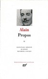  PROPOS. Tome 2, Choix de propos 1906-1914 - 1921-1936 Alain - Classique - Collection de la Pliade - ALAIN - Libristo