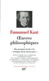 Oeuvres philosophiques d'Immanuel Kant T1 - Des premiers écrits ( 1747-1762 ) (1763 ) Observations sur le beau et le sublime à l'étude des rêves d'un visionnaire - La position du problème critique - Classique - Collection la Pléiade - KANT Immanuel - Libristo