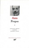  PROPOS. Tome 2, Choix de propos 1906-1914 - 1921-1936 Alain - Classique - Collection de la Pléiade - ALAIN - Libristo