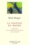 La sagesse du monde - Histoire de l'expérience humaine de l'Univers - Comment imaginer notre existence d'hommes, notre souci du bien, notre présence dans le monde ? - Par Rémi Brague - Philosophie, sciences humaines - BRAGUE Rémi - Libristo
